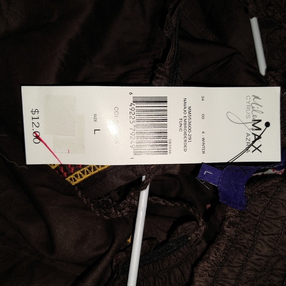 Miley Cyrus Max Azria Navajo embroidered tunic oak - Picture 6 of 12